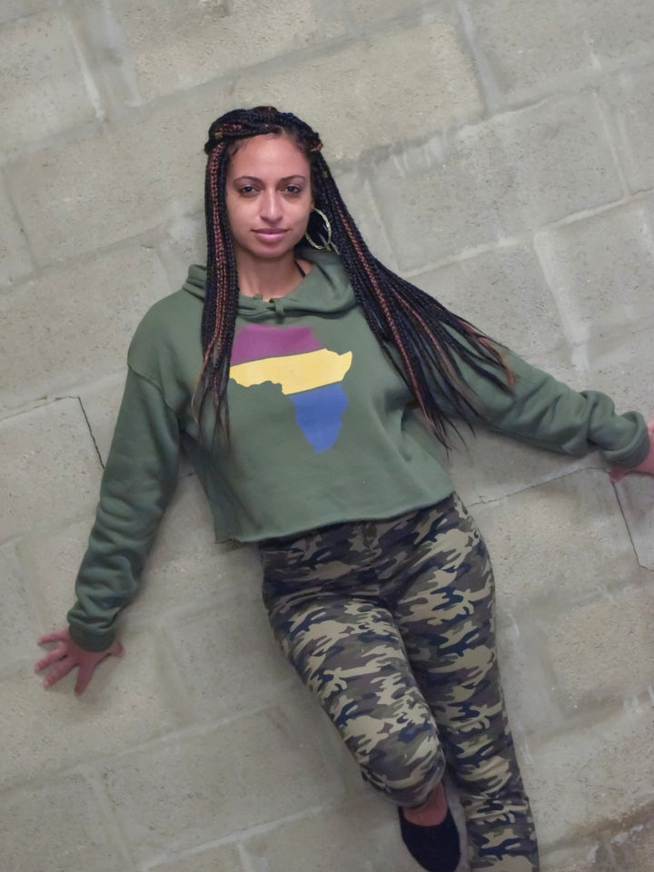 Mother Africa Crop Hoodie