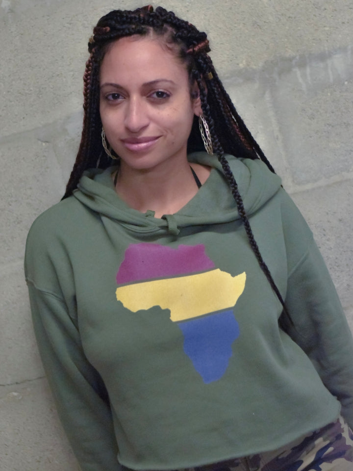 Mother Africa Crop Hoodie