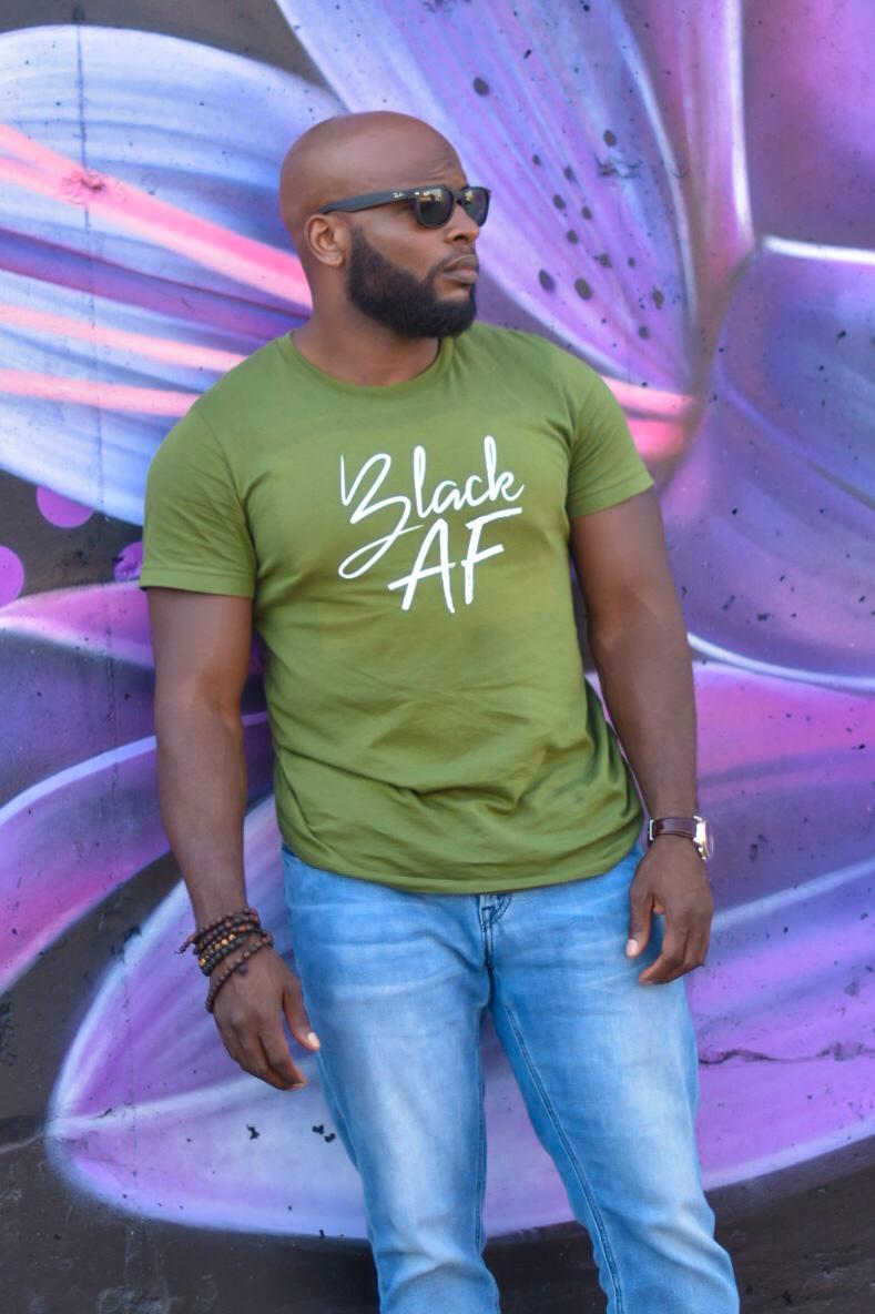 Black AF Tee - Olive