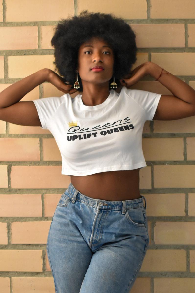 Queens Uplift Queens Crop - White