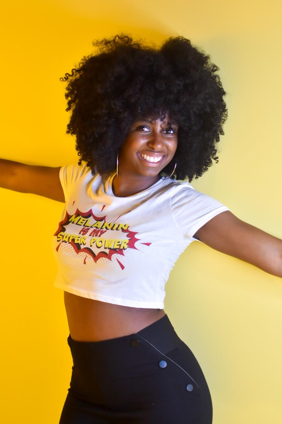 Melanin Is My Super Power Crop - White