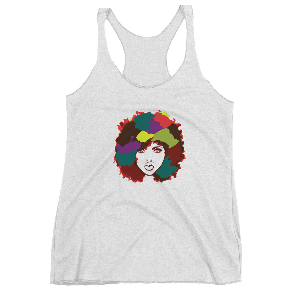 Women's Abrstract Black Queen Tank