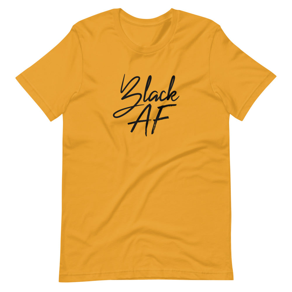 Black AF Tee - Mustard