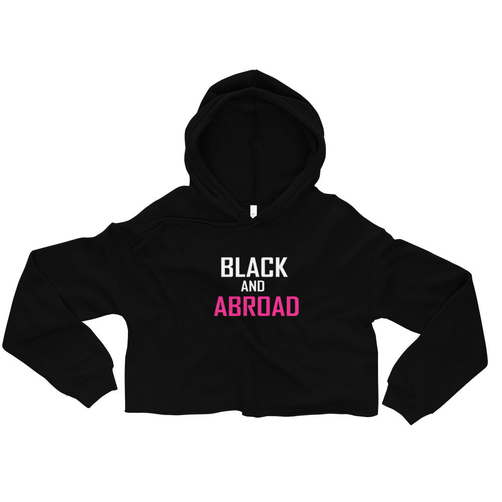 Black and Aborad Crop Hoodie