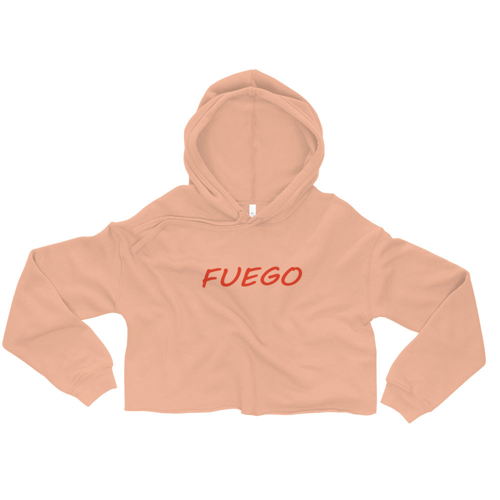 Fuego Crop Hoodie - Pink