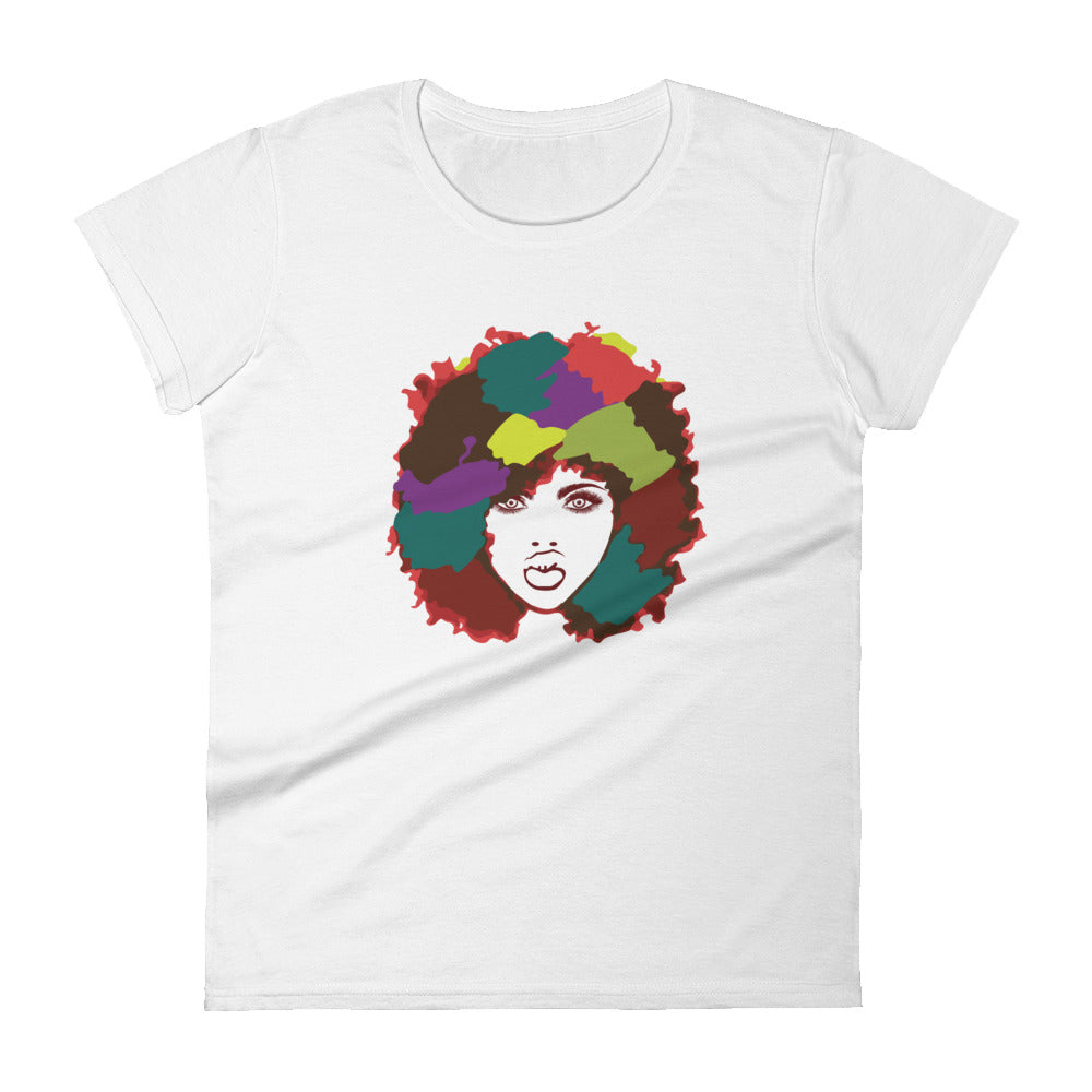 Women's Abrstract Black Queen Tee
