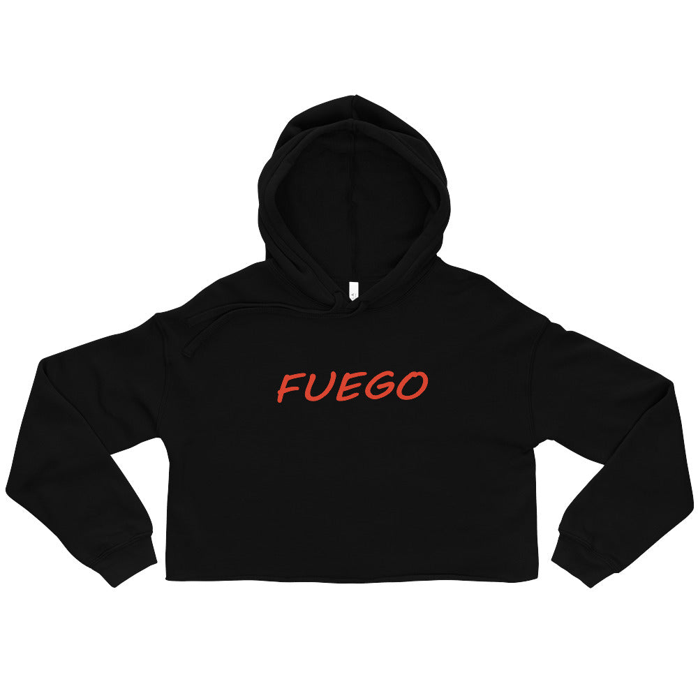 Fuego Crop Hoodie - Black
