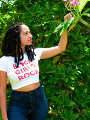 Black Girls Rock Crop - White