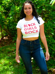 Black Girls Rock Crop - White