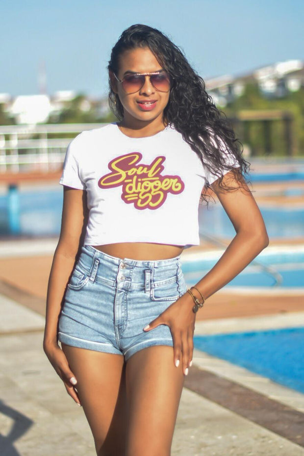 Soul Digger Crop - White