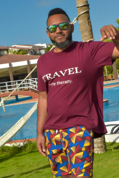 Travel Is My Therapy - Maroon