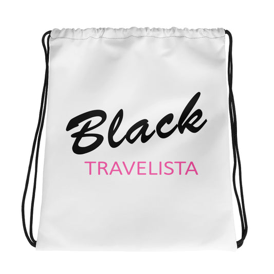 Black Travelista Drawstring bag