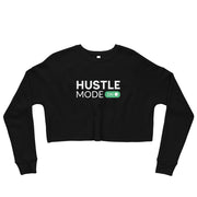 Hustle Mode On Crop Sweatshirt - Black