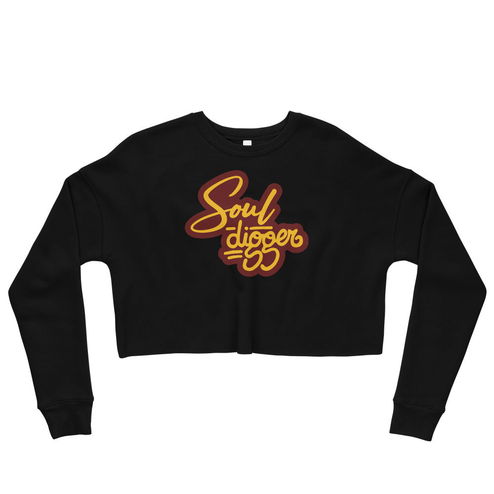 Soul Digger Crop Sweatshirt - Black