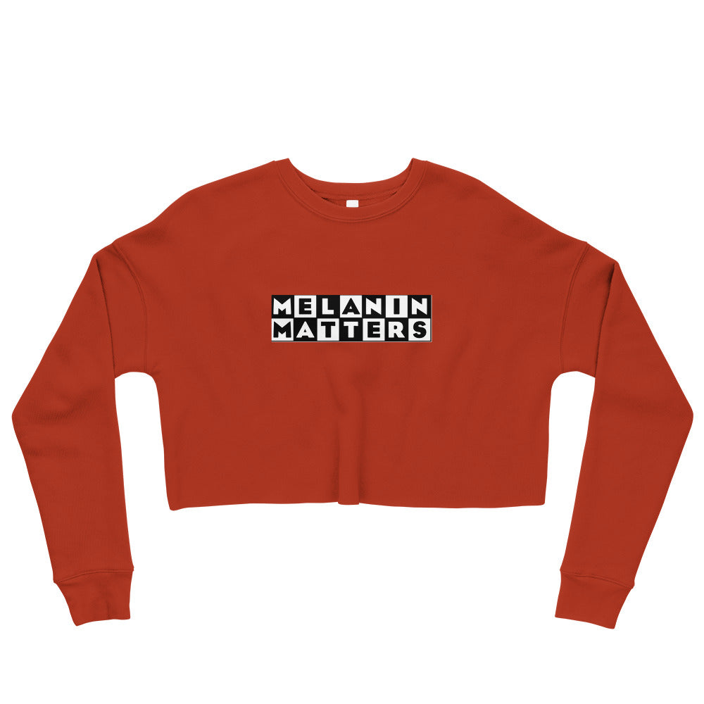 Melanin Matters Crop Sweatshirt - Red